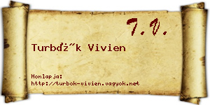 Turbók Vivien névjegykártya